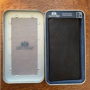 Vintage! Stafford Pocket Secretary Wallet Black Leather in Original Box